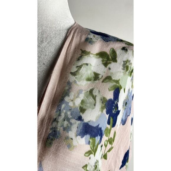 Woven Heart Boho Pink Floral Multicolor Wrap Duster Kimono Cover Up One Size - Picture 6 of 8